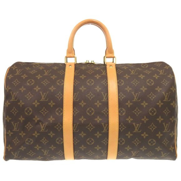 LOUIS VUITTON Authentic Brown Monogram Keepall 45 Boston Bag - Picture 2 of 11